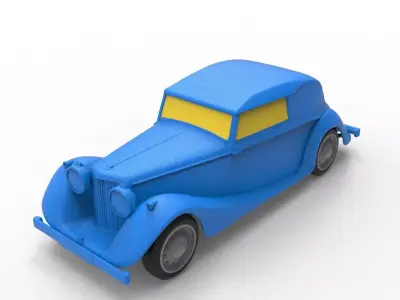 Jaguar 1940 Classic Car 3D print model