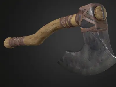 Battle Axe Free low-poly 3D model purchase