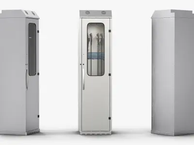 Medical Single Door Scope Drying Cabinet 3D model