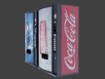 Pepsi and Coca Cola vending machine 3D model