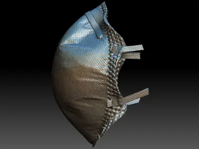 Construction Particulate Dust Mask 3D model