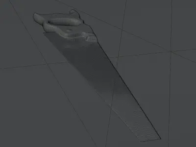 Rusty Tool Panel Saw 3D scan PBR 4K textures Low-poly 3D model