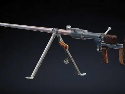  PTRD 41 Low Poly Low-poly 3D model