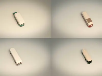 Low Poly Bus Pack 03