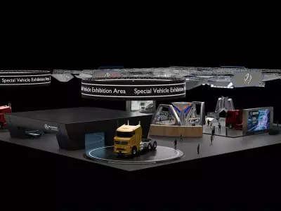 benz heavy truck exhibition design 3D model