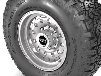 OFF ROAD WHEEL AND TIRE 5 3D model