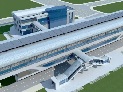 Metro Station 3D model 2