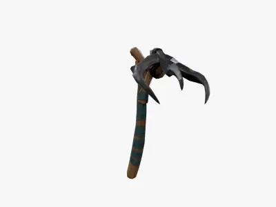 Lowpoly Weapon Pitchfork - Game Ready - Textured PBR Low-poly 3D model