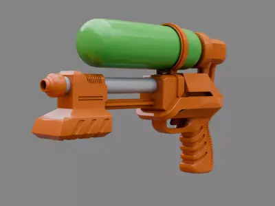 Water Gun one hand 06 Low-poly 3D model
