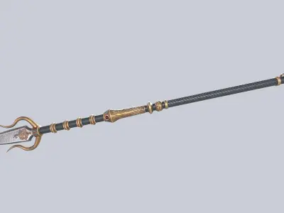 Anubis weapon Low-poly 3D model
