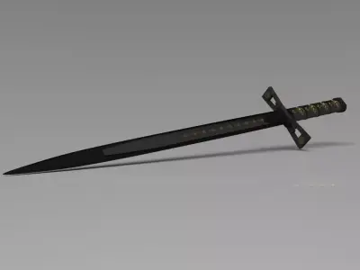 Sword Low-poly 3D model 13