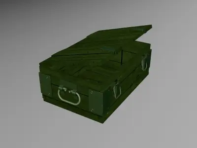 Military box Low-poly 3D model 9