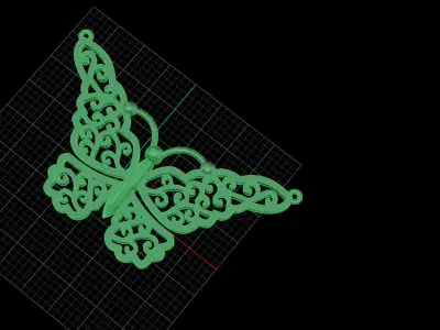 Butterfly pendant Free 3D print model get