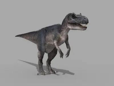 Real Animated Allosaurus - 8K 3D model