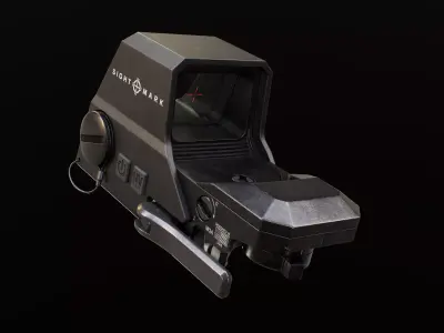 Sightmark A-Spec Reflex Sight with T-3 Magnifier Low-poly 3D model