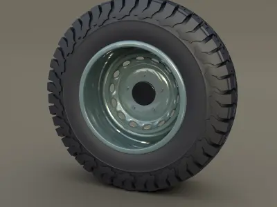 Offroad Steel Wheel AT 3D model