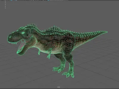 dinosaur Low-poly 3D model 4