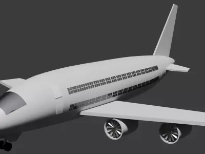 plane 3D Low-poly 3D model