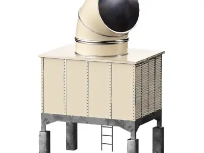Rooftop Unit Low-poly 3D model buy