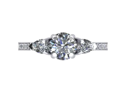 Jewelry Triology Ring C 3D print model