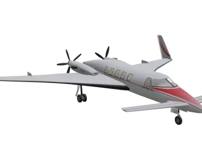 Beechcraft Starship Low-poly 3D model