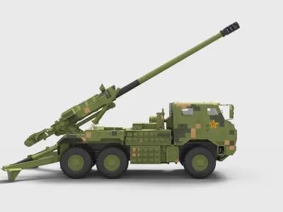 Chinese PCL-181 155mm Self-propelled Howitzer 3D model