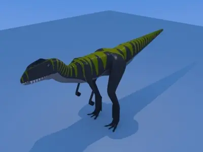 Dilophosaurus Male Low-poly 3D model