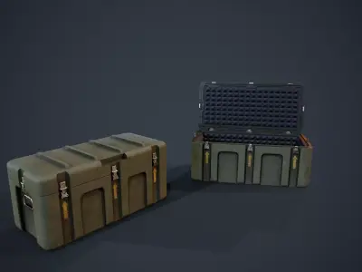 Military Crate UE5 or Unity- Animation Ready Model Low-poly 3D model