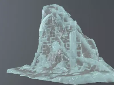 Buddha Rock Low-poly 3D model purchase