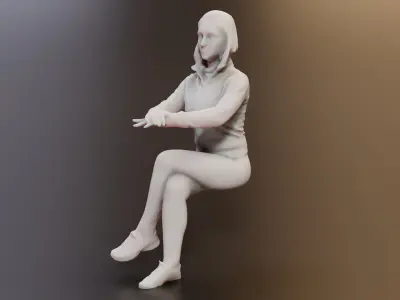 3D Fitness 7 Female Models for Gym Projects 3D model