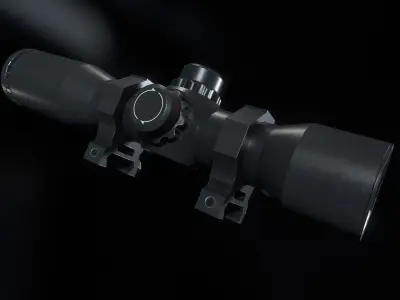 Tactical Scope  Low-poly 3D model