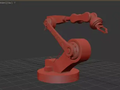 Industrial robot  Low-poly 3D model