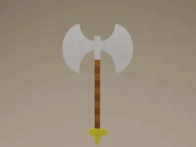 medieval-weapons viking axe Free low-poly 3D model