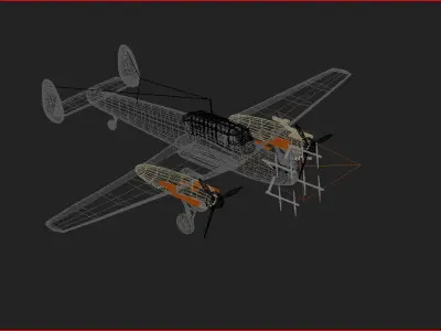 Messerschmitt bf 110 3D model purchase