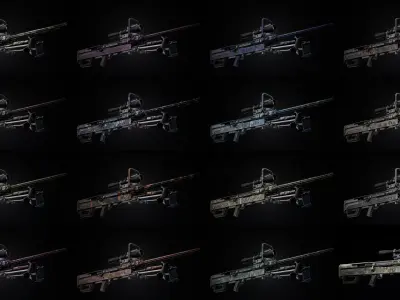Rifle NTW-20 Low-poly 3D model