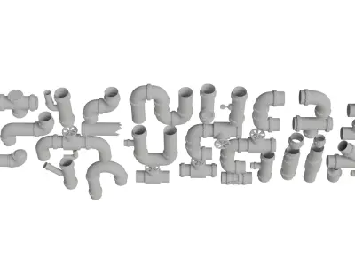 Industrial Modular Pipe tube Kit 3D model