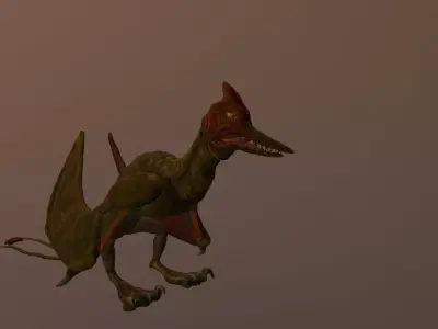Monster Pterodaptyl Low-poly 3D model