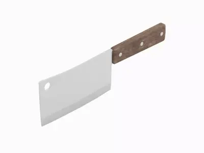 Meat Cleaver A 03 Low-poly 3D model