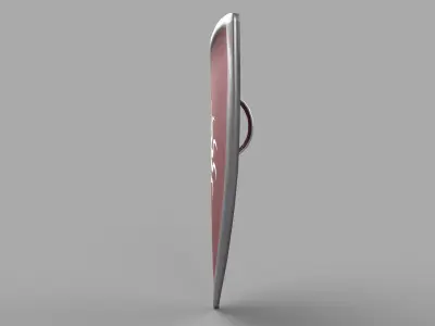 Shield surfboard Low-poly 3D model