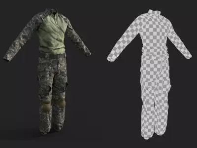 Men Military Set  3D model