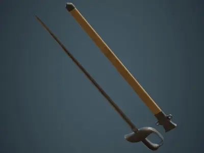 Sabre 2B Low-poly 3D model