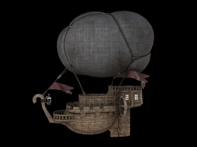 Airship Low-poly 3D model buy