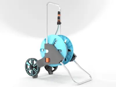  GARDENA 18513-20 Hose Reel Trolley CleverRoll M Set Low-poly 3D model