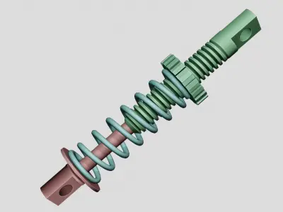 Suspension or shocker  high poly model  3D model