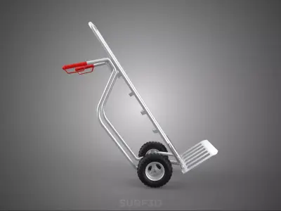 TRUNDLER HAND TRUCK HANDCART BAG SACK TROLLEY BARROW BOX PALLET 3D model