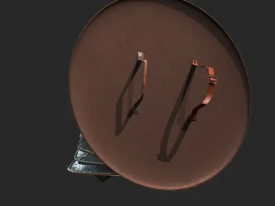 Unsullied helmet and shield Low-poly 3D model