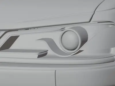 Peugeot pars sport light  Free low-poly 3D model