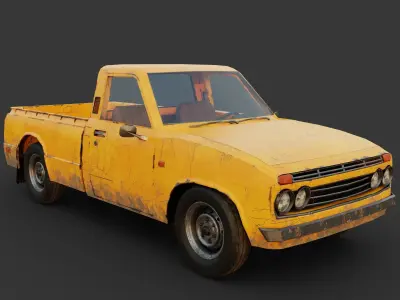 Toyota pick up truck Low-poly 3D model
