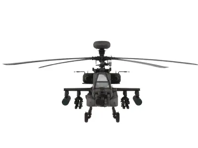 Chopper Gunner Rigged Military Helicopter  3D model