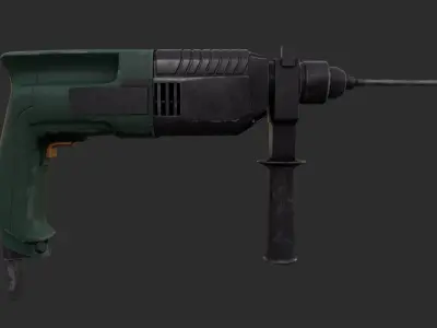 Perforator Drill - PBR Game Ready Low-poly Low-poly 3D model